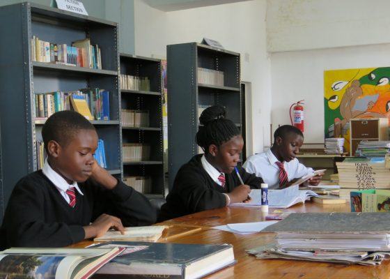 Mpelembe Secondary Schools Students in Library